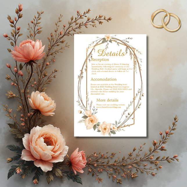 Cartão De Informações Farinha quente de outono de Florais Botânicos (Criador carregado)