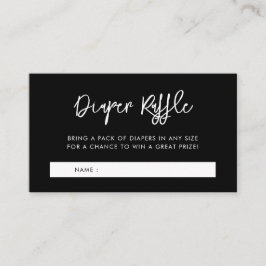 Cartão De Informações Fava de fralda preta contemporânea