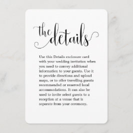 Cartão De Informações Fazemos Detalhes De Casamento De Caligrafia