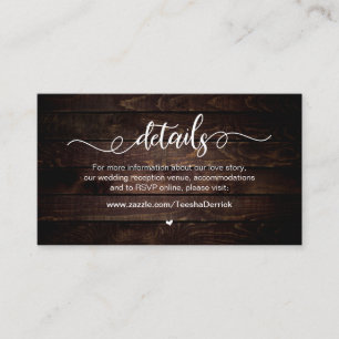 Cartão De Informações Fazenda Russa Moderna, Branco, Madeira, Detalhes D