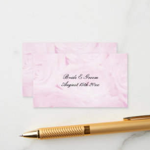 Cartão De Informações Febre rosa-macia flor tema floral casamento