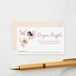 Cartão De Informações Feiras cor-de-rosa Fralda Raffle