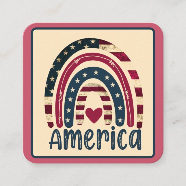 Cartão De Informações Felicidade Americana (Frente)