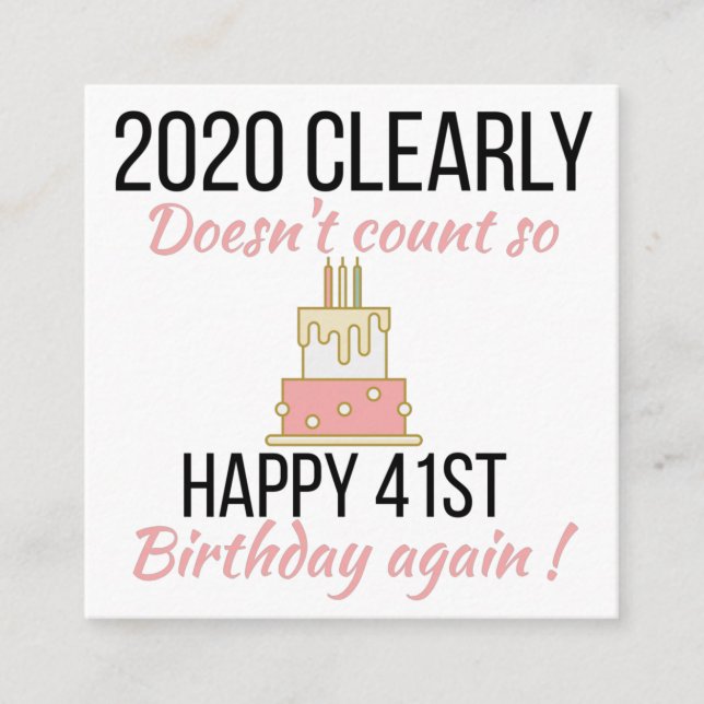 Cartão De Informações Feliz 42º Aniversário, Engraçado 42º aniversário (Frente)