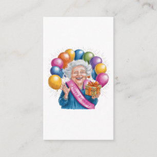 Cartão De Informações Feliz Aniversário Nana Divertida