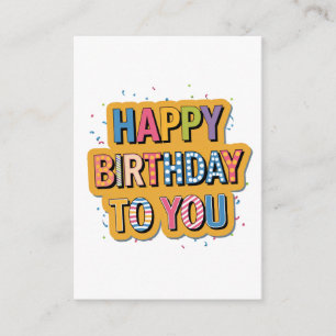 Cartão De Informações Feliz Aniversário Padronizado