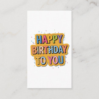 Cartão De Informações Feliz Aniversário Padronizado