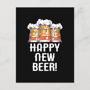 Cartão De Informações FELIZ ANO NOVA CERVEJA! Festa de Ano Novo Bebendo