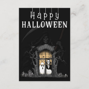 Cartão De Informações Feliz Halloween Boo Horror