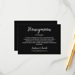 Cartão De Informações Feliz para sempre, depois do Fundo de Lua de Mel N