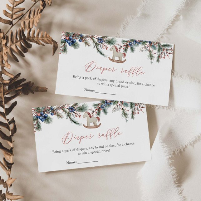 Cartão De Informações Feliz Pequena Fralda de Natal Raffle (Criador carregado)