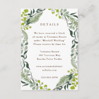 Fern Eucalyptus Greenery Wedding Escrito À Mão