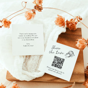 Cartão De Informações Ferradura minimalista   Código QR Compartilhe o Am