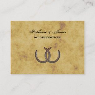 Cartão De Informações Ferraduras Rústicas Ferraduras Distintas Alojament