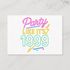 Cartão De Informações Festa Como Se Fosse 1999®™ – Neon Voltage