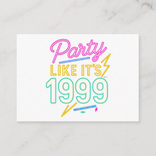 Cartão De Informações Festa Como Se Fosse 1999®™ – Neon Voltage