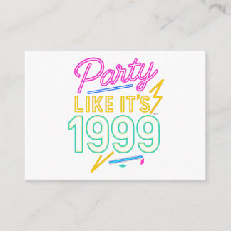 Cartão De Informações Festa Como Se Fosse 1999®™ – Neon Voltage