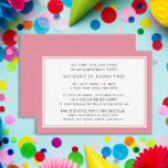 Cartão De Informações Festa de aniversário branca rosa de 5 dólares<br><div class="desc">Receptáculo de convite de aniversário Fiver (5 dólares), cor-de-rosa e branca. Um aniversário de cinco anos é uma nova tendência nas festas de aniversário para crianças. Festas de cinco anos podem ensinar às crianças o valor do dinheiro enquanto permitem que os convidados festas de aniversário venham e aproveitem a festa...</div>