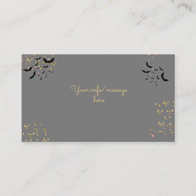 Cartão De Informações Festa de aniversário de menina assustadora gótica  (Frente)