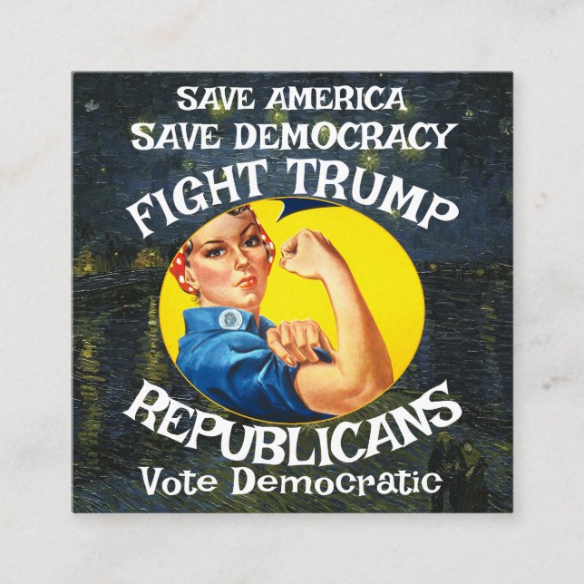 Cartão De Informações Festa de Aniversário do Partido Trump Republicano  (Frente)