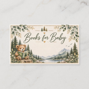 Cartão De Informações Festa de Bebê Oh Boy Aventura Floresta Montanha