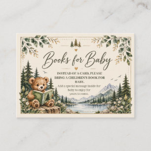 Cartão De Informações Festa de Bebê Oh Boy Aventura Floresta Montanha