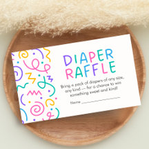 Festa de Chá de Bebê Diaper Raffle Humano Pequeno