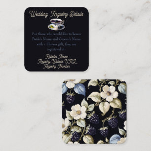 Cartão De Informações Festa de Chá de Noiva Elegância Floral Regal: List