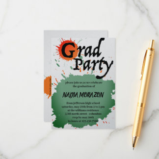 Cartão De Informações Festa de formatura pintada