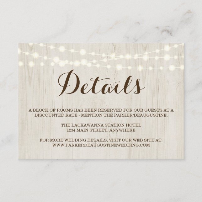 Cartão De Informações Ficha de gabinete de informações (Frente)