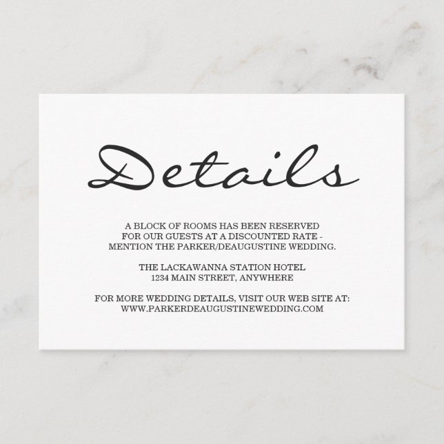 Cartão De Informações Ficha de gabinete de informações (Frente)