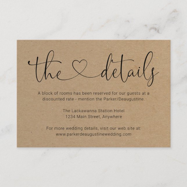 Cartão De Informações Ficha de gabinete de informações/detalhes - Simple (Frente)