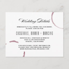 Cartão De Informações Ficha de informações do vinhedo de vinhas