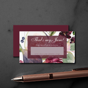 Cartão De Informações Fig Blossoms   Pedidos Vintage Floral Party