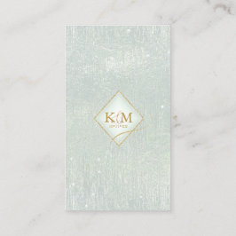 Cartão De Informações Fine Lines Dourado Abstrato Wishing Welage ID867