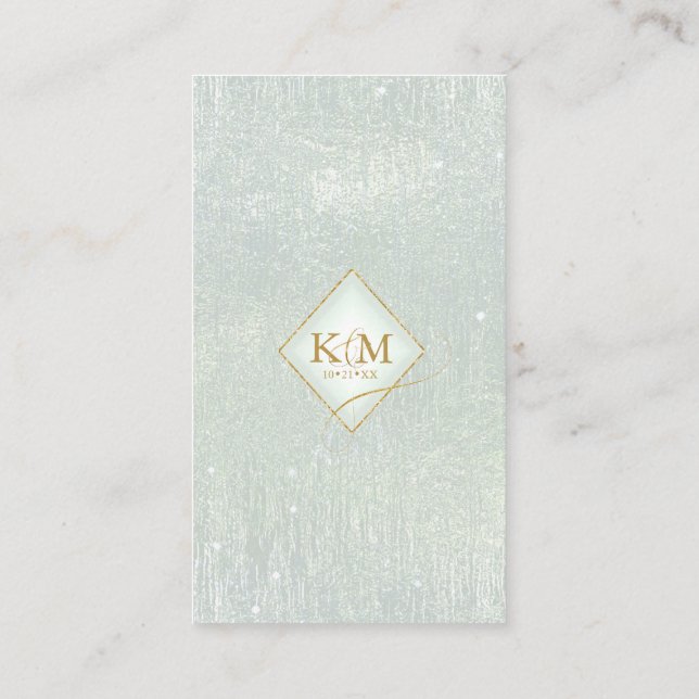 Cartão De Informações Fine Lines Dourado Abstrato Wishing Welage ID867 (Verso)