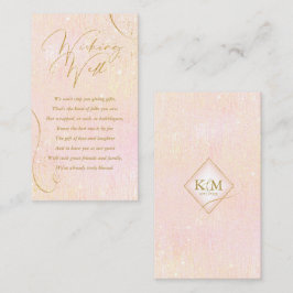 Cartão De Informações Fine Lines Dourado Abstrato Wishing well Blush ID8