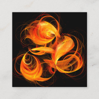Cartão De Informações Fireball Abstrato Art