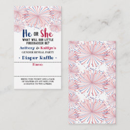 Cartão De Informações Firecracker 4º De Julho Partido Revelação De Gêner