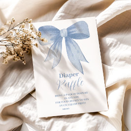 Cartão De Informações Fita Arco Azul Fita Bebê Rapaz Raffle Diapper