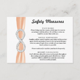 Cartão De Informações Fita Laranja Medidas de Segurança Infinitas do Dia