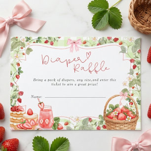 Cartão De Informações Fla Fla Morango Doce Morangos Baby Shower
