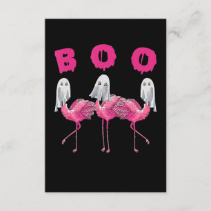 Cartão De Informações Flamingo  Fantasia do Halloween de Flamingo Boo