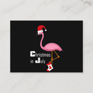 Cartão De Informações Flamingo Natal Flamingo Em Julho Festa Engraçada