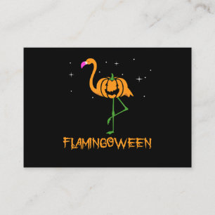 Cartão De Informações Flamingo  Pumpkin Halloween Flamingbetween Bird Pi