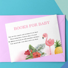 Cartão De Informações Flamingo Tropical Pink Books para bebê
