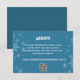 Cartão De Informações Floco de Neve Elegante Inverno Azul | Site de Casa