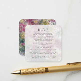 Cartão De Informações Flocos de Neve de Celebração Personalizados Detalh