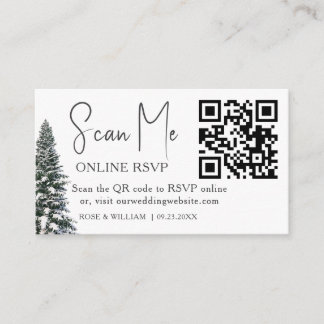 Cartão De Informações Flocos de neve de inverno elegante casamento