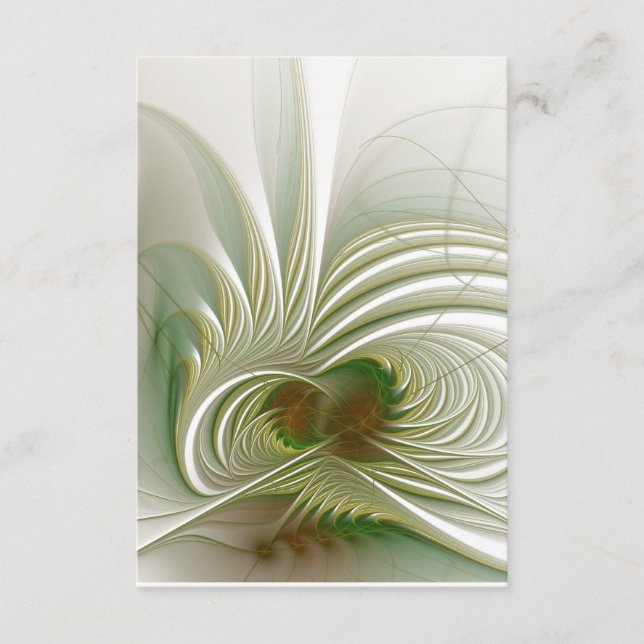 Cartão De Informações Flor de fantasia fractal macia e tenra (Frente)